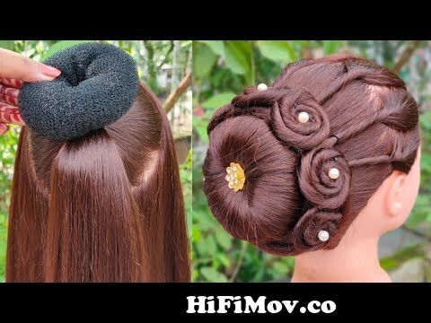 bridal bun hairstyle for ladies || easy hairstyle || hairstyle || new  hairstyle || juda hairstyle || from new heair stayel Watch Video -  