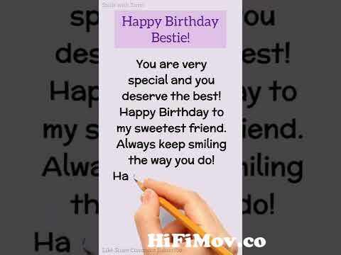 Heart touching birthday wishes message for Best Friend #shorts # happybirthday #bestfriendwishes from birthday wishes for a friend funny  Watch Video 