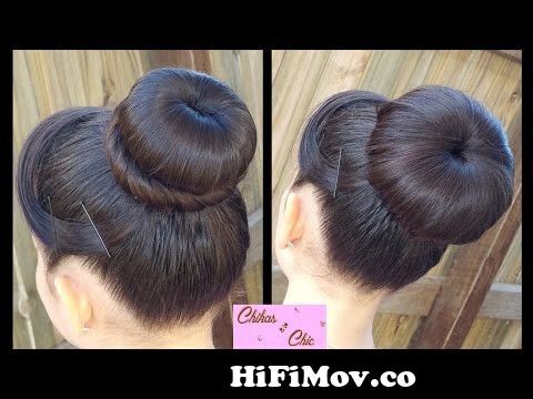 Hair style Classic Donut Bun (2 Options!) | Quick and Easy Hairstyles |  Dance hairstyle from khopa videos Watch Video 