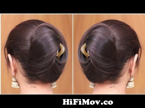3 Simple easy clutcher Hairstyle tutorial for girls|Kaur tips - YouTube