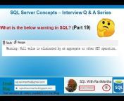 SQL With RaviMartha