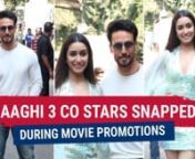 Baaghi 3 co-stars Tiger Shroff and Shraddha Kapoor were recently spotted on the sets of a reality show to promote their upcoming film. The stars looked ravishing in their outfits. Watch the video to know more.