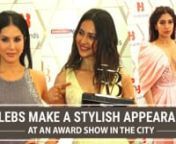 Rakul Preet Singh, Bhumi Pednekar and Sunny Leone were recently spotted at an awards show. The actresses were at their glam best as they posed for the shutterbugs. Watch the video for more.