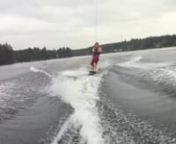the first day trying to land a tantrum trip flip on the wakeboard
