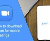Here&#39;s how to download Zoom Cloud Meetings. This is an easy to access tool that provides you with a virtual meeting room. nnAvailable across mobile platformsnniOSnhttps://apps.apple.com/us/app/id546505307 nnGoogle Play: https://play.google.com/store/apps/details?id=us.zoom.videomeetingsnnIt&#39;s a great app to keep you meeting with your teams when you can&#39;t be in the office.