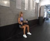 Wall Sit Bicep Curls from sit