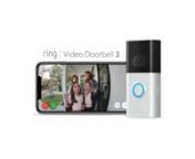 Home security starts at the front door with Video Doorbell 3 – our next-generation doorbell with added security features. Always know what’s happening, day or night. Customize your motion settings, including the added near motion zone, to focus on key areas. Enjoy a more reliable connection and faster alerts with enhanced dual-band WiFi. And control it all anytime, anywhere from the Ring app. With Video Doorbell 3, you’ll be closer to home than ever before.