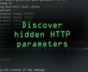 How to Discover Hidden HTTP Parameters with ArjunnFull Tutorial: https://nulb.app/z4x2unSubscribe to Null Byte: https://vimeo.com/channels/nullbytenSubscribe to WonderHowTo: https://vimeo.com/wonderhowtonNick&#39;s Twitter: https://twitter.com/nickgodshallnnCyber Weapons Lab, Episode 155nnWhen auditing a website, it can be difficult to find all of the HTTP parameters the page takes. In today&#39;s Cyber Weapons Lab video, we&#39;ll go over an automated tool for discovering those hidden parameters. That tool