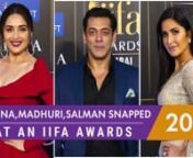 Katrina Kaif was spotted at an event wearing Manish Malhotra. The Bharat actress looked gorgeous in an ivory cropped blouse matched with a shimmery skirt. Salman Khan posed for the cameras with Saiee Manjrekar. Saiee will be seen in Dabangg 3 alongside Salman Khan. This is going to be Saiee Manjrekar&#39;s Bollywood debut. Madhuri Dixit Nene looked stunning in a red off-shoulder dress. She paired it with a deep red lipstick and diamond hoop earrings. Ayushmann Khurrana walked the carpet with his wif