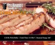 Pork belly is gaining popularity due to its really rich, over-the-top flavor, and the Pit Barrel just may make the best you&#39;ve ever had.To get recipes and learn more about the amazing Pit Barrel Cooker, go to https://pitbarrelcooker.com/pages/videos-recipes