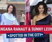 Kangana Ranaut was papped by the shutterbugs in the city. She was leaving her dance classes. She looked pretty in traditional blue attire. Sunny Leone was spotted at an event. The actress looked gorgeous in a little black frill dress. Actress Amrita Rao was spotted at the airport. She opted for chic denim jumpsuit for her travels. Actress Neha Sharma was spotted at Komakray salon in the bay.