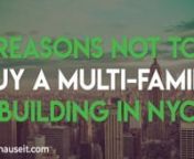 Why Buying a Multi Family Home in NYC Is a Bad Investment: https://www.hauseit.com/buying-a-multi-family-home-nyc/nnCalculate Your Buyer Closing Costs: https://www.hauseit.com/closing-cost-calculator-for-buyer-nyc/nnBuying a multi family home in NYC is a bad investment because rental yields are low, opportunity costs are high, dealing with bad tenants is mind-numbing, evictions are impossible, local rent laws are stifling and labor and maintenance costs are exorbitant.nnRental Yields Are LownnRe