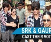 Shah Rukh Khan arrived at the polling booth to cast his vote for the 2019 Maharashtra Assembly along with his wife Gauri Khan. Dressed in a casual outfit consisting of a black tee and cargo pants with a flannel, SRK didn’t pose for photos or stop to give his views about the elections. His other half, Gauri Khan was dressed in a black v-neck t-shirt and jeans. Bollywood actor Salman Khan&#39;s father and writer Salim Khan was also spotted at the polling booth.