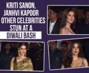Kirti Sanon was spotted at a Diwali bash looking stunning in a brown and gold saree. Janhvi Kapoor, Tara Sutaria, Kiara Advani, Ananya Panday and Ileana D&#39;Cruz also arrived at the event dressed in traditional outfits. While Janhvi Kapoor, Ananya Panday and Kiara Advani opted for lehengas, Tara and Ileana wore sarees. Sidharth Malhotra also attended the event and was seen dressed in a light kurta.