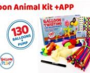 Balloon Animal Kit with App &#124; 130 Balloons in 4 different Shapes and Types + Dual Action Balloon Pump + Colorful Stickers + Bonus Balloon App with 40+ video tutorials, fun gift for all ages nn ⭐ FUN and SAFE do your kids have way too much screen time Are you concerned about what they are watching It is time to provide them with entertainment that brings back their creativity and teaches them an incredible skill set while having loads of fun at the same timen⭐ THEY WILL NOT STOP THANKING YOU