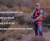 This 60-second video demonstrates the proper use of bear spray. nnVideo produced by: The Interagency Grizzly Bear Committee and the Wildlife Management Institute. Used with permission. Sponsored by the Fish and Game agencies of Idaho, Montana, Washington and Wyoming; the Rocky Mountain Elk Foundation, Montana Outfitters and Guides Association, the Boone and Crockett Club; and two spray manufacturers - UDAP and Counter Assault. The sponsorship of this safety video does not imply endorsement of th