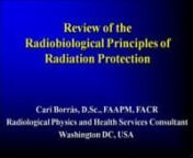 2011 Joint AAPM/COMP MeetingnCaridad Borras, DSc, Washington, DC, 20007, United StatesnFor more information about the American Association of Physicists in Medicine, visit http://www.aapm.org/nnThe radiobiological principles underlying radiation protection guidelines will be nreviewed, analyzing the published results of the effects of ionizing radiation at the ncellular level, in animal experiments and, especially,in epidemiological studies. Human ndata on radiation induced cancer and geneti