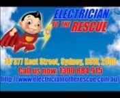 http://www.electriciantotherescue.com.au Electrical Service Mascot 1300 884 915nElectrician To The Rescuen74/377 Kent Street, Sydney NSW 2000nPh: 1300 884 915nnElectrician to the Rescue have the experienced, professional and trained electricians. We offer trustworthy technicians, 24/7 rescue service and up front honest pricing in Mascot and surrounding areas.