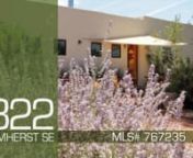 Located in the heart of Albuquerque&#39;s most vibrant neighborhood, Nob Hill, 322 Amherst SE is a paradise of terraced landscaping, verdant gardens and beautifully-designed interiors that provide the perfect stage for modern living and entertaining. See MLS listing at http://search.gaar.com/idx/details/homes/a038/767235/322-Amherst-Dr-SE-Albuquerque-NM-87106