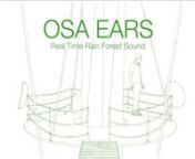 OSA EARS is a project designed to provide real time 3D sound and a cloud of speciesnand climate change data from one of our planet’s most bio-diverse rain forests tonanyone anywhere in the world with internet. A networked array of microphones, webncams and sensor banks will expand over time to cover OSA Conservation’s entire 5000nacre wildlife corridor, from ground level to canopy top.nnLocated on Costa Rica’s Osa peninsula OSA EARS will create a broad based platformnfor researchers intere