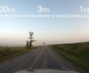 An unedited journey along the perimeter of Hamilton, Ontario, Canada.nFor maps and information go to http://www.nathanfleet.comnGoPro Hero3 White 720p 30fpsnnTo view specific sections, go to the following times:nHamilton Start 00:00nStoney Creek 10:40nGlanbrook 32:30nAncaster 58:30nFlamborough 1:25:20nDundas 2:47:30nHamilton 2:51:00nnWhat do you think of when you think of Hamilton, Ontario? Perimeter Hamilton is a 3 hour, 200km journey around the city border. With a detailed map and a GoPro came