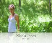 She fought till the end and I&#39;m soo proud of her for that. Today, I say goodbye to my friend, colleague and sister Nicola Jones.nn