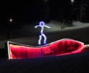 Like my photo page and get updates on the next video or cool photosnhttps://www.facebook.com/roycephotonnSo I had this bright idea to make stick men light up suits and go snowboarding.I made the stick men as well as the RGB suit out of LED strips.The strips are powered by 10 rechargeable AA batteries.The suits took some time to make but not too long.The hard part was the repairs.Turns out LED strips get brittle in the cold.I&#39;ve never spend more time soldering (and re-soldering) in my