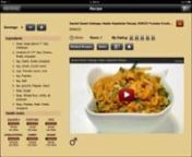 ROKCO iPad app - YouTube Cookbook and YouTube Diet PlannernWeb: http://www.rokcorecipes.com/. nItunes: https://itunes.apple.com/us/app/rokco/id565975688?mt=8nnRecipe: Sauted Sweet CabbagenHealth meter: Low in everything and very healthynTime to prepare: 45 minutesnnROKCO iPad App:nnThis is the only YouTube Cookbook App. Experience YouTube as your diet planer. Including best video recipes which you can search on ingredient, time or diet basis and even more. Handy ingredient list for youtube recip