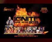 IGNITE 2013!! This is going to be an incredible apostolic gathering of God&#39;s people June 25-29 in Merrillville, Indiana (one hour from Chicago&#39;s O&#39;Hare). We have an amazing line-up of anointed ministry leaders from Africa, Canada and the US with different gift-mixes bringing to this conference what God is speaking to them for the church in this season. It&#39;s going to be epic! For more information on speakers or accommodations, go to www.impactnetwork.net. Or if you&#39;re ready to register, you can g