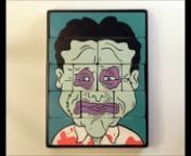 Piece by Derek Eads for Hero Complex Gallery&#39;s show &#39;Arch Nemesis&#39; nnInspired by the vintage toy block set