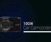 Monitor your car 24/7 with the PRAKTICA 10GW Car Camcorder. Equipped with Full HD video and a high quality wide angle lens, you can be assured that everything will be caught on camera.n nWhether you’re driving or stationary, the built in motion detection will pick up vibrations surrounding the car and will automatically begin filming. Installed with GPS for real time location tracking, simply download videos to your smartphone or tablet via Wi-Fi and share footage within minutes.n nAdditional