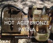 Sept 18-19 Hot Torch Bronze Patina Master Class 2 Day Workshop9AM-12PMnRegister - https://www.paypal.com/cgi-bin/webscr?cmd=_s-xclick&amp;hosted_button_id=MPDHT97RPU9RQnnHow to produce permanent professional quality Bronze Patinas using traditional Italian Hot Torch methods: Using methods developed over centuries to control the colored oxidation/reduction of bronze with acid and saline solutions, as taught to Romolo by Master Navari of Pietrasanta, Italy. This workshop will be offered at two d