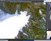 Digital video performance, 19:18, 2015. Screen capture of my MacBook Pro as I erase the Vatnajökull Glacier in Iceland one pixel at a time in Photoshop, using the latest Google Earth satellite imagery of the glacier and my erase set to 1 pixel.