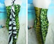 http://www.wholesalesarong.comnUSD&#36; 5.25 eachnPlease order from http://www.wholesalesarong.com/wholes...nProduct code: un4-57nShawl Scarf Pareo Green Animal Skin Luau Cruise Sarong Bikini Wrap Skirtnhttp://www.WholesaleSarong.com Apparel &amp; SarongnnUS and Canada wholesale distributor supply pin brooch, anklets foot jewelry, organic piercing jewelry bone spiral, water buffalo horn jewelry hanging claw, one shoulder dresses, cheap watches, iron on patches, iron on transfers, infinity scarves, b
