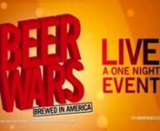 Beer Wars LIVE marches into over 430 movie theaters nationwide for a ONE NIGHT live simulcast event on Thursday, April 16th to tell the David and Goliath story of the American beer industry. Find out more at beerwarsmovie.com.