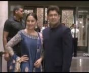 Madhuri Dixit with Hubby At Preity-Gene's Wedding Reception! from madhuri