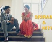 From friendship to love to the union of families, on November 29th 2015, Sriram and Nithya began their married life with blessings and well wishes of family and friends in a traditional south Indian wedding ceremony. Let now relive the beautiful moments. The theme of film