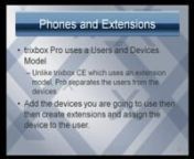 In this tutorial we look at how to manage extensions, phones, and phone numbers in trixbox Pro.