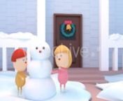 Cute 3D cartoon animation for happy holidays and Merry Christmas greetings. Two little girls building a snowman in front of their house.nnHD: http://videohive.net/item/3d-cartoon-kids-building-a-snowman-for-christmas/15770602nn*Audio not included, but you can find it here: http://audiojungle.net/item/kids-playing/14677870nBackground Music: Kids Playing by MaxKoMusicnDescription: A very bright and cheerful track. A playful and cheeky duet of subtle ukulele and bouncy rhodes creates the mood of ca