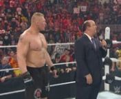 Brock Lesnar demands a WWE World Heavyweight Title rematch with Seth Rollins Raw, March 30, 2015 from 2015 wwe