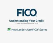 How do the 90% of top lenders in the US use FICO® Scores? They use them in a number of ways that matter to you. Watch this video to learn how lenders use FICO® Scores to help determine your credit health and make lending decisions.