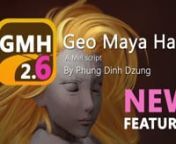 GMH2.6 is now available on 3Docean. This updated will be free for any users who already bought GMH2.nFor more tutorial and document, please visit thunder cloud studio&#39;s website. nGMH2.6 is the popular user-friendly Hair script for Maya. Aiming to be an easy tool for everyone, GMH2.6 opens the possibility for beginners to create good looking and complex hair model without much experience and knowledge in Maya Hair. GMH2.6 also releases artists from headache technical aspects to focus more on crea