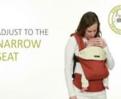 How to instructions for adjusting from the wide to the narrow seat on your LÍLLÉbaby COMPLETE baby carrier.