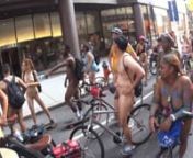 Helmet video from Saturday&#39;s (8/30/15) ride though the streets of Philadelphia.Thousands (3,000 ?) dressed in body paint, costumes or nothing at all celebrating body freedom and acceptance, promoting bicycle transportation and many protesting the use of fossil fuels. We passed through or by University City, Rittenhouse Square, City hall, Independence Park and many others.Crowd reaction was amazing and the vast majority were very positive and encouraging. See YOU next year, join us.Content: