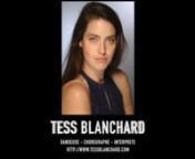 Démo danse de Tess Blanchard, scènes et courts métrages. nExtraits de