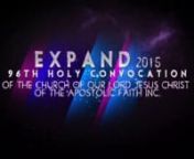 Join us for Part 2 of EXPAND 2015 at our 96th Holy Convocation of the Church of Our Lord Jesus Christ of the Apostolic Faith, Inc. July 22-27th in Greensboro, NC. Stay tuned for more information.nnIABYPU EXPAND 2015 Schedule of Activities:nnEmpowerment Session Ages 20-35 Wednesday-SaturdaynnWEDNESDAY, JULY 22NDnn9:00AM –10:00AMnGet It Together: nHave you been told you’re not very organized? Do calendars and check lists seem confusing and unhelpful? Learn strategies that work unique to your