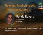 What does changing from Funnel to Flywheel Marketing really mean for your business? How can you use creative tools to grow under the Flywheel Marketing Model? For example how could you use graders, calculators, quizzes, recommendations, AR apps for your business? We&#39;ll discuss things like Hubspot&#39;s free marketing grader, Moz&#39;s site analyzer, VenturePact&#39;s mobile app cost calculator, new york times&#39;s dialect quiz, Ikea&#39;s AR app, L&#39;oreal&#39;s AR app and Nike&#39;s fitness apps. All of these examples are