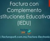 Genera Factura 3.3 con el complemento de instituciones educativas fácil y rápido. Mas información https://www.facturoporti.com.mx/sistema-facturacion-electronica/ ventas@facturoporti.com.mx Tel. 01 55 55 46 22 88