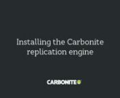 See how to install the Carbonite replication engine console for either Carbonite Migrate or Carbonite Availability.nnLearn more about Carbonite Endpoint protection at https://www.carbonite.com/products/carbonite-endpoint-protection nnnnSubscribe to Carbonite on YouTube: nnhttps://www.youtube.com/channel/UCMmDeEbefPL9lBxgapWFmwQ nnFollow Carbonite on Vimeo: https://vimeo.com/user37523286 nnFollow Carbonite on Twitter: https://twitter.com/Carbonite nnLike Carbonite on Facebook: https://www.faceb