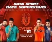Worked as the Assistant Director and Post Producer on all 37 Episodes. nnU Cypher is a first of its kind, multi-platform, multi-game eSports championship which has 6 teams, with 14 members in each team, battling it out for Season 1&#39;s total prize money of Rs. 51 lakhs. The battleground revolves around 4 games, namely Counter Strike GO and DOTA 2 on PC, Tekken 7 on PS4 and Real Cricket 2017 on mobile.nnThe gameplay: Each of the games have been shown as is on the digital platforms, i.e. U Cypher ch